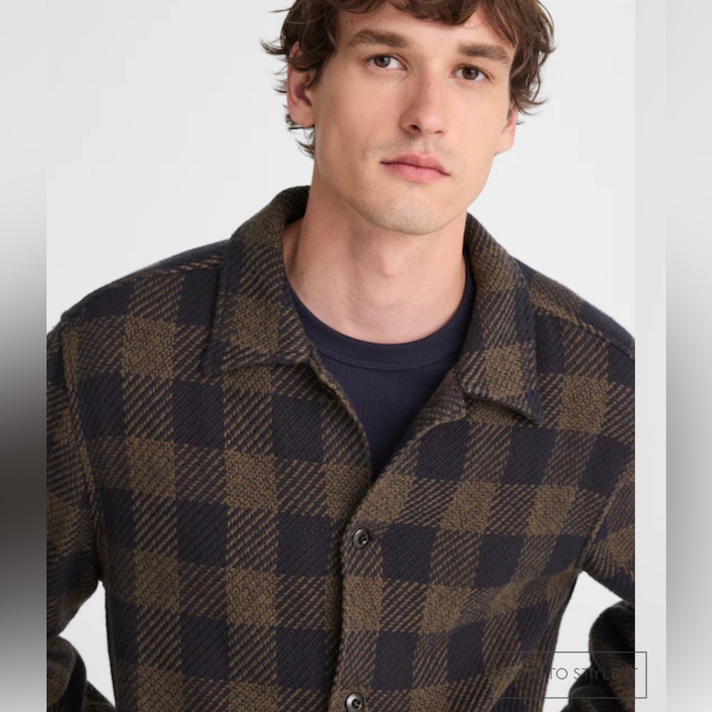 NWT Madewell Twill Shirt Jacket in Broken Plaid Size Small